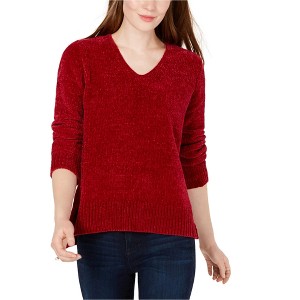 maison Jules Womens Chenille V-Neck Pullover Sweater - 1 of 1