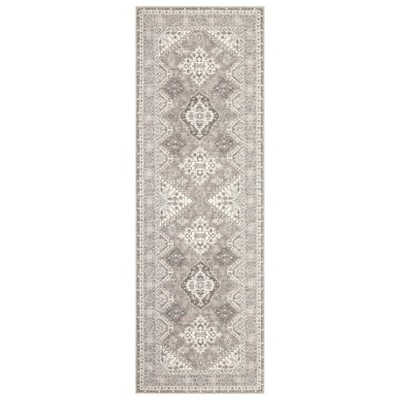 Washable Vintage Chenille Floral Print Farmhouse Area Rugs for Home Office