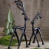 tag Small Cast Aluminum Reindeer Statue - Decorative Holiday Decor for Christmas - Black Animal Figurine 5.5" L x 4.75" W x 11" H - 2 of 2