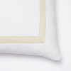 Euro Cotton Slub Border Applique Decorative Throw Pillow White/Camel - Threshold™ designed with Studio McGee - image 3 of 4