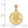 Black Bow Jewelry 10k Yellow Gold Wisconsin Badgers NCAA Medium Pendant - 2 of 3