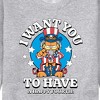 Men's - Garfield - Want You To Have A Happy Fourth Graphic Fleece Sweatshirt - 2 of 4