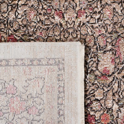 Elegant Blue Synthetic Hand-Knotted 26" Stain-Resistant Area Rug