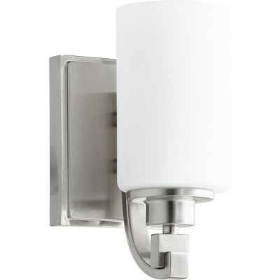 Quorum Lighting Lancaster Glass Satin Nickel Wall Sconce