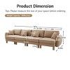 Modern Boucle 4-Seater Sectional Sofa, Sculptural Style Couch with Armrests and Cylindrical Legs, Fabric Couch with Plush Cushion-Coolbibila - 4 of 4