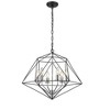Z-Lite Geo 6 - Light Chandelier in  Matte Black/Chrome - 3 of 4