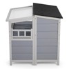 AZL1 Life Concept Pet Crates and Houses 2-Tier Wooden Cat House Enclosure with Jumping Platforms, Waterproof, Gray, 36.22"*25.98"*27.95" - 4 of 4