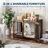 Wooden Dog Crate with Dual Locking Doors, Chew-Resistant Breed Indoor Kennel, Pet Cage End Table - 3 of 4