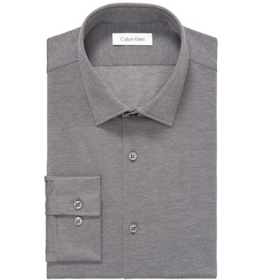Calvin Klein Mens Refined Cotton Button Down Dress Shirt