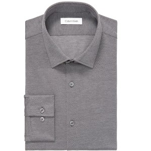 Calvin Klein Mens Refined Cotton Button Down Dress Shirt - 1 of 1
