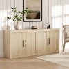 70.8" Mid-Century Modern Sideboard Buffet with 4 Doors, Wood Accent Cabinet & Media Console for Living Room, Dining Room & Hallway - 4 of 4