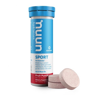 nuun Hydration Sport Drink Vegan Tabs - Fruit Punch 10ct