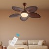 YIYIBYUS 52In Retro Ceiling Fan With LED Light Wood 5 Blades with Remote - 3 of 4