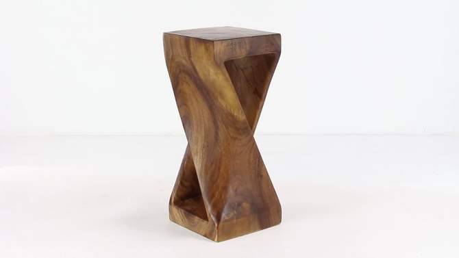 Short Suar Wood Square Accent Table Brown - Olivia &#38; May, 2 of 30, play video