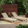 Okak Patio Lounge Chairs with Adjustable Backrest,Wooden Outdoor Chaise Lounge for Patio,Beach,Yard - 3 of 4
