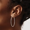 Black Bow Jewelry 1.3mm, Sterling Silver, Endless Hoop Earrings - 40mm (1 1/2 Inch) - 3 of 4