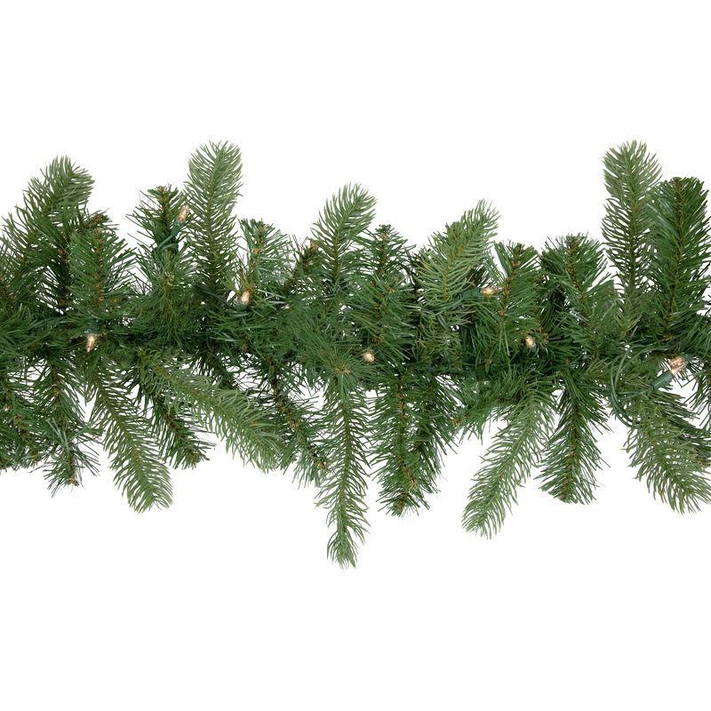 Northlight Real Touch™️ Pre-Lit Noble Fir Artificial Christmas Garland - 9' x 10" - Clear Lights, 6 of 9