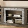 ORRD 70" Modern TV Stand with Faux Stone Finish & Hidden Cable Management, Large Media Console for up to 75 inch TVs（Grey） - 4 of 4