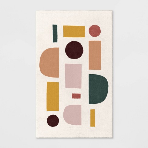 3'x5' Large Modern Shape Rug Cream - Room Essentials™ : Target