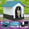 Plastic Portable Dog House, Weatherproof Outdoor/Indoor Pet Shelter ¨C Medium (20¨C50 lbs), Blue, 30" H x 23.6" W x 28.3" D - 2 of 4