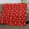 Lomsoe Christmas Blanket Tree Pattern Flannel Throw Blanket - Machine Washable Contemporary Red Blanket Christmas Gift - 3 of 4