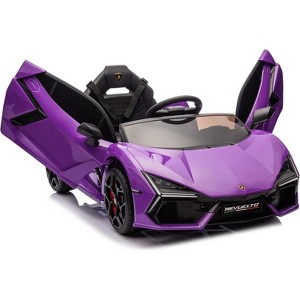 12V Ride On Car for Kids, Battery Powered Sports Car Toy for Boys & Girls, with USB, Music, Remote Control, Headlight - 1 of 4