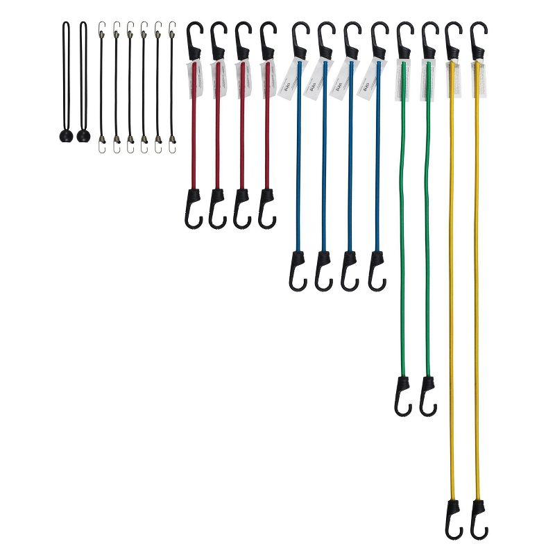 Cling 20pc Assorted Bungee Cords, 3 of 4