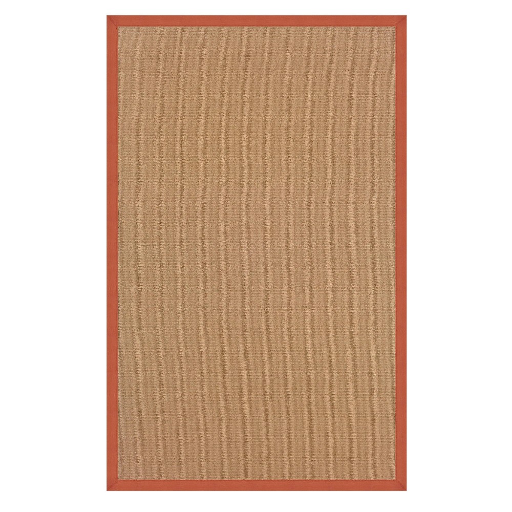 8'9inx12' Athena Cork Wool Area Rug Orange - Linon