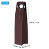 Unique Bargains Foldable Reusable Leather Wine Gift Bag for Picnic Party 2 Pcs - 2 of 3