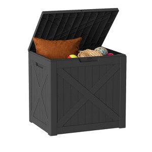 MooxvMoo 32-Gallon Outdoor Deck Box. Lockable, Waterproof & Uv-Resistant Storage For Patio Furniture, Garden Tools, Cushions&Pool Gear - 1 of 4