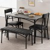 Dining Table Set for 4, Kitchen Table with Upholstered Chairs and Bench, Wood Rectangular Dining Table and Chairs Set for Home - 2 of 4