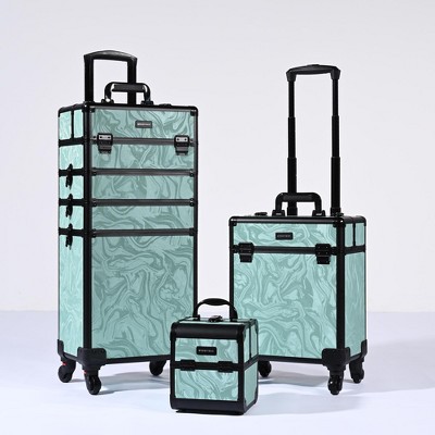 Byootique 3-Piece Makeup Train Cases Cosmetic Organizer Kit Artist CB