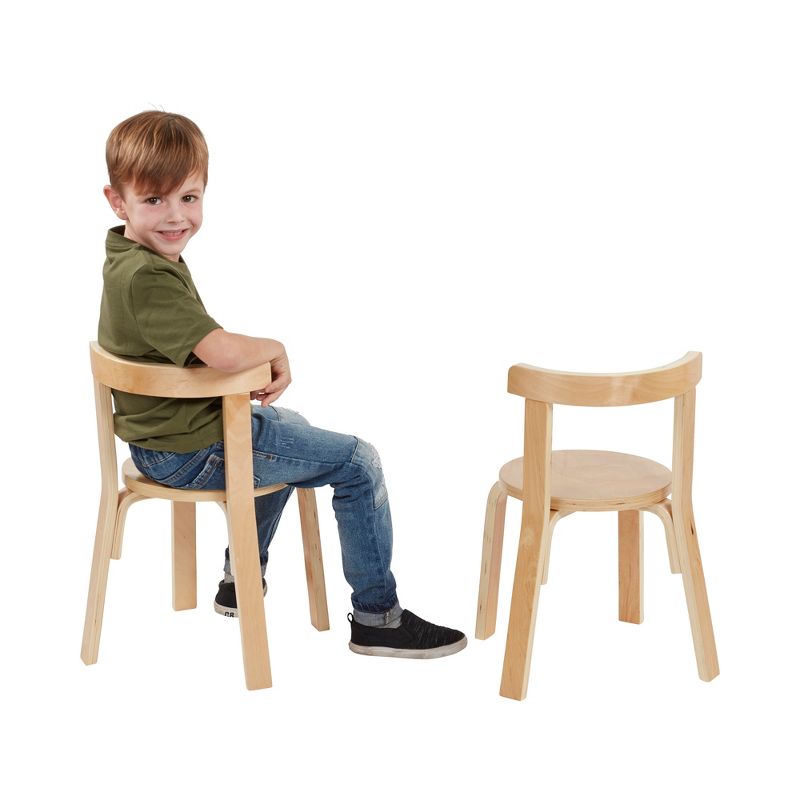 ECR4Kids Bentwood Table and Curved Back Chair Set, Kids Wood Furniture, 4 of 14