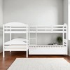 Twin Over Twin L-Shaped Bunk Bed with Trundle, Solid Pine Wood Frame, Convertible Design, No Box Spring Needed - 4 of 4