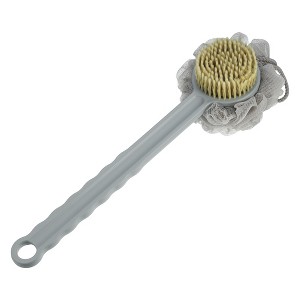 Unique Bargains Double Side Long Handle Bath Brush 15.35"x4.72"x4.13" 1 Pc - 1 of 4