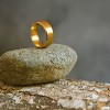 Ice City Titanium Steel Band Ring for Men and Women, Comfort Fit, Plain Silver/Black/Gold Engagement Ring - 2 of 4