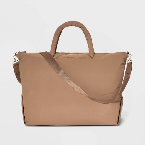 Athleisure Soft Puff Weekender Bag - A New Day™ Brown