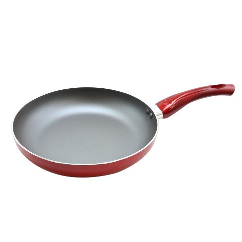 Oster 8 Aluminum Non Stick Frying Pan with Bakelite Handle - Red