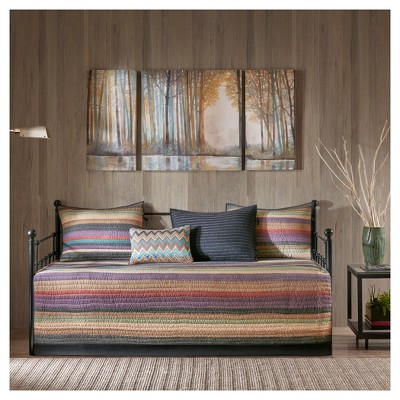 Yosemite Quilted Daybed Cover Set in Purple Teal, 75in x 39in