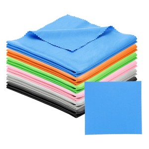 Unique Bargains Microfiber Cleaning Cloth for Eyeglass Camera Lens Screens 12 Pcs - 1 of 4