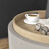 CAVINAS Round Storage Ottoman with Flip-Top Tray,Multi-Functional Footstool and Storage Bench for Living Room,Bedroom,Entryway,Light Gray - 4 of 4