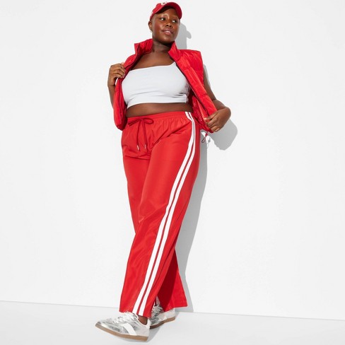 Red track pants womens on sale