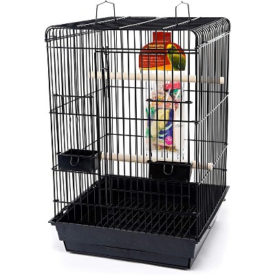 Penn-Plax Starter Bird Kit Cage with Accessories, Black