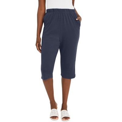 Jessica London Women's Plus Size Soft Ease Capri