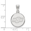 Black Bow Jewelry 10k White Gold Oklahoma State Cowboys NCAA Medium Pendant - 2 of 3