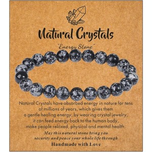 Healing Crystal Bracelet for Women Men, 8mm Natural Stone Beaded Bracelets - 1 of 4