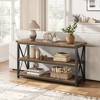WhizMax 47.2" Narrow Metal Frame Entryway Table with Storage, 3 Tier Wood Sofa Table , Behind Couch Table for Living Room, Entryway - 2 of 4