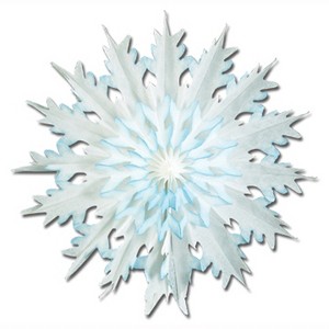 Beistle Dip-Dyed Snowflake, 17", (2/Pkg) Multicolored - 1 of 1