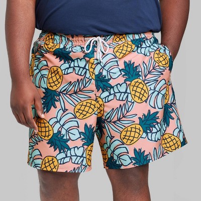 Men's Big & Tall 9 Floral Print Board Swim Shorts - Goodfellow