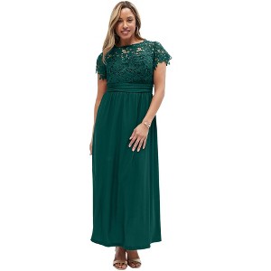 Jessica London Women's Plus Size Lace Maxi Dress - 1 of 4
